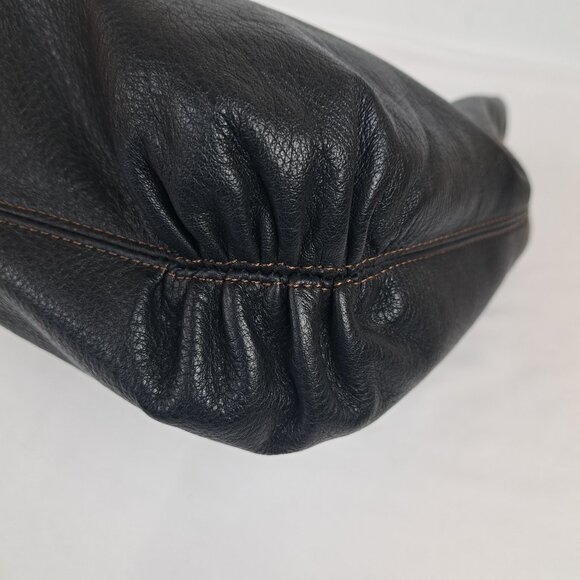 Brighton Kodiak Black and Brown Leather Hobo Shoulder Bag - Picture 5 of 16